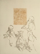 Strichätzung, Aquatinta, Reservage, von zwei Platten, 2002 30 x 40 cm Plattenmaß