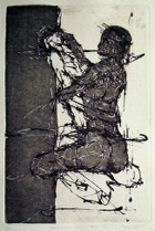Strichätzung, Aquatinta, Reservage, 1996, 19.5 x 25.5 cm Plattenmaß