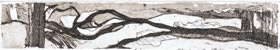 Strichätzung, Aquatinta, Kaltnadel, 2008, 3,4 x 19,8 cm Plattenmaß